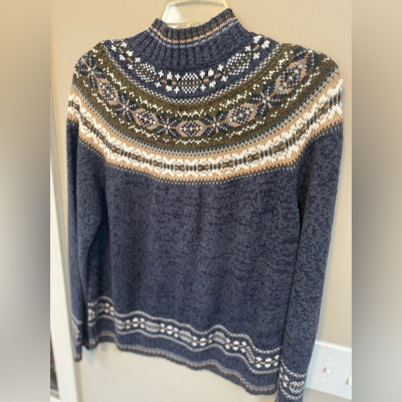 Nordic Patterned Blue Cardigan by Heirloom Collectibles - Picture 9 of 9